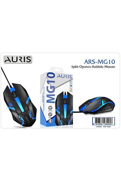Auris MG10 RGB 1600 Dpi Windows Mac Linux Uyumlu Kablolu Oyuncu Mouse