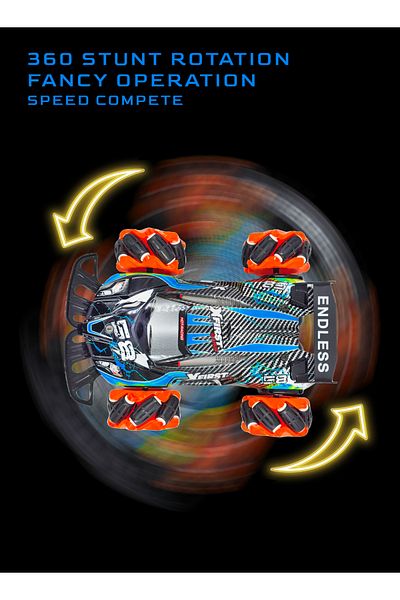 PLAYZO 4WD Drift with 360 Rotation, Rechargeable Battery & Multi-Terrain Tires High-Speed Off-Road RC Car
