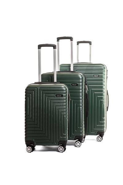Travel POLO Trolley Set, TRAVEL POLO, ABS, A1005, Khaki 3 pieces of suitcases with sizes, S-M-L