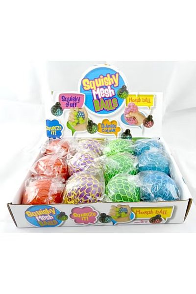 rexa 12-Piece Squishy Mesh Balls Used For Acupressure Therapy Stress Reliever