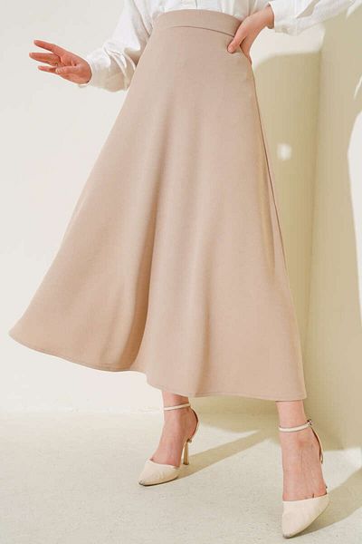 MODA UGS Μαύρη φούστα κατάδυσης με κομμένη καμπάνα