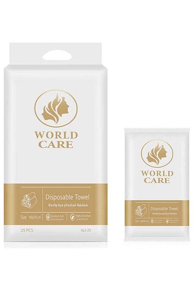 WORLD CARE Disposable Towels, Size 70*140, 25 Pieces