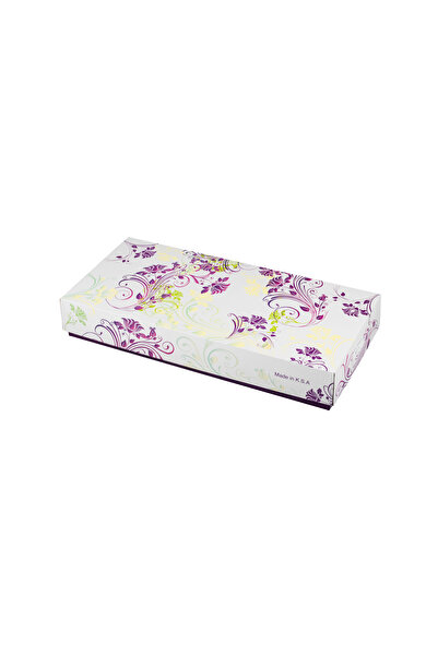 Dania 48-piece silver-striped glass tea and coffee cup set with metal handle for 12 people