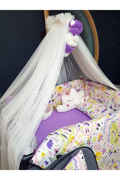 bebek iklimi Baby Sleeping Set with Mosquito Net 70X110 - Crib Edge Protection