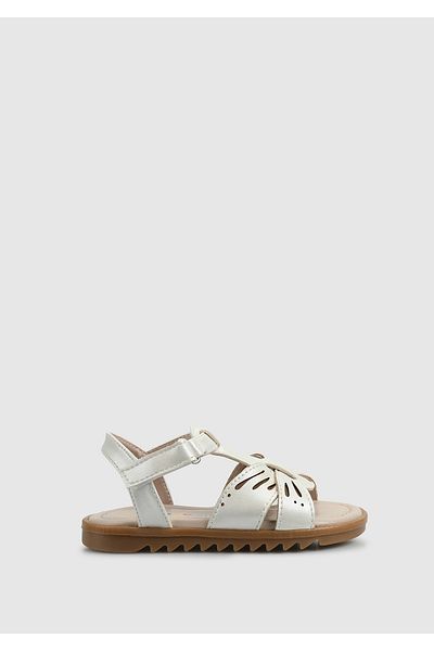 Kiddo White Girl's Flat Sandals