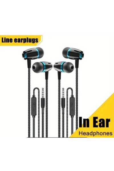 HUXBEE Kulaklık Kablolu İyi MÜZİK Stereo+Bas Mikrofonlu Konuşmalı Gürültü aza...