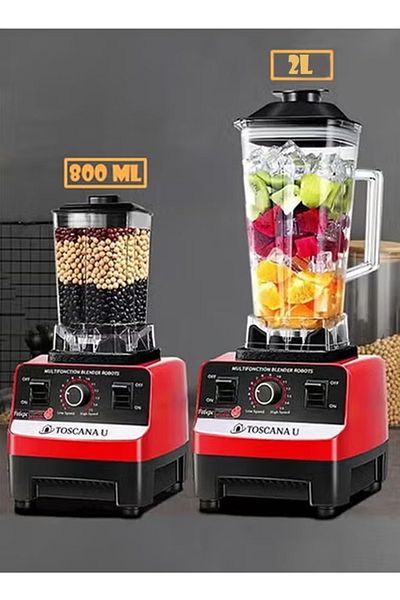 TOSCANA U Electric Blender with Multi-Functional Grain Grinder, 2L Adjustable Capacity