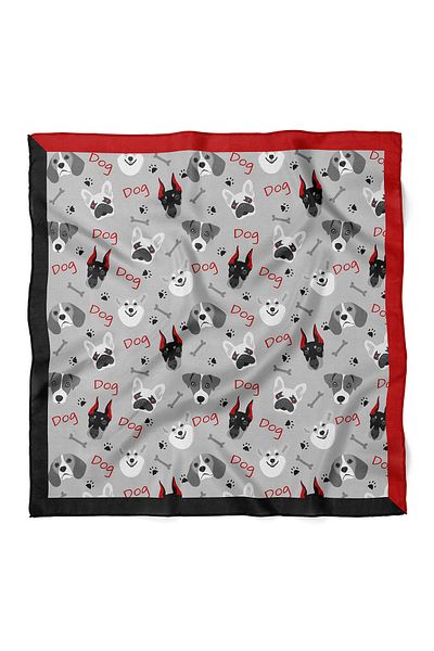 nehir eşarp Stylish Bandana with Dog Pattern