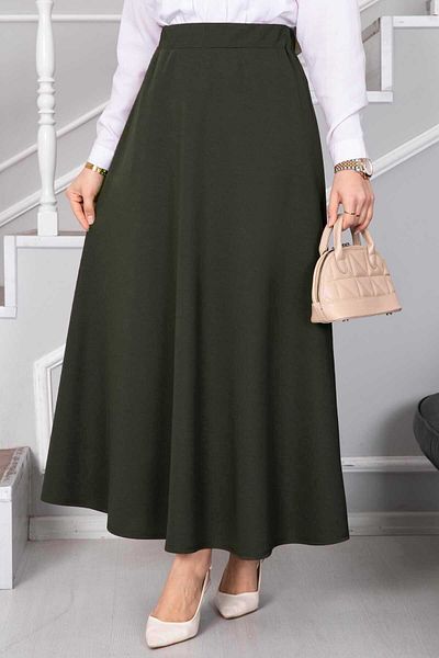 MODA UGS Μαύρη φούστα κατάδυσης με κομμένη καμπάνα