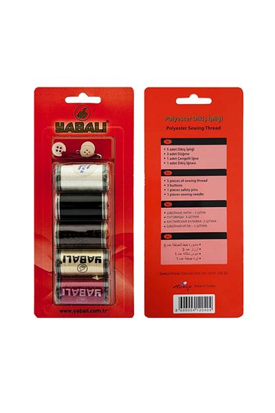Yabalı Set of 5 100 Mt Polyester Sewing Threads