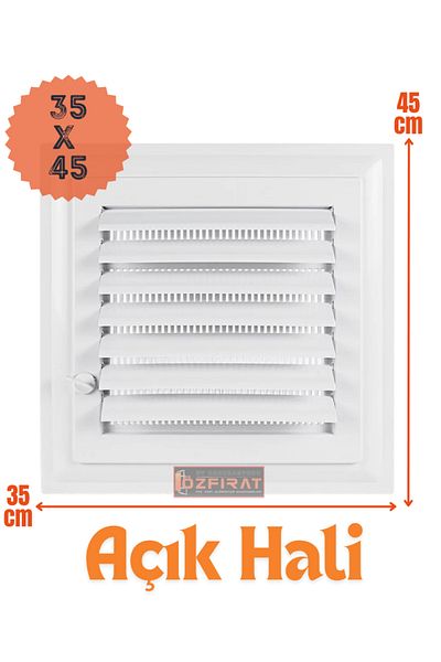 ÖZFIRAT PVC YAPI Culvert 35X45 cm Bathroom / Wc Ventilation Culvert / Plastic White Color