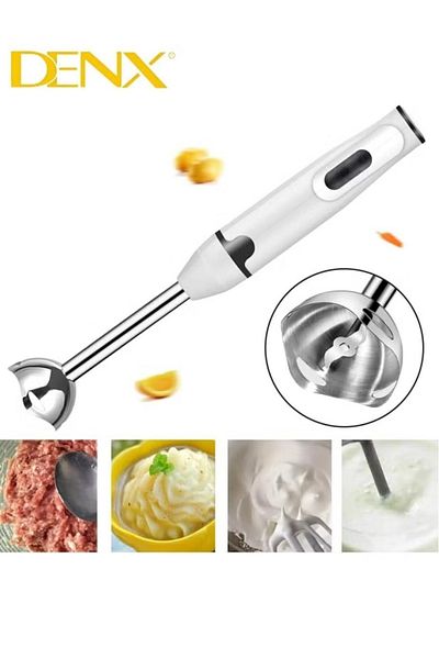 Denx 400W Electric Hand Blender With Two Stainless Steel Blades DX2023