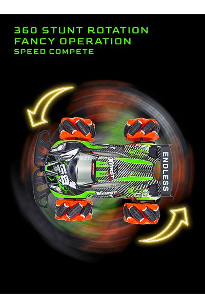 PLAYZO 4WD Drift with 360 Rotation, Rechargeable Battery & Multi-Terrain Tires High-Speed Off-Road RC Car