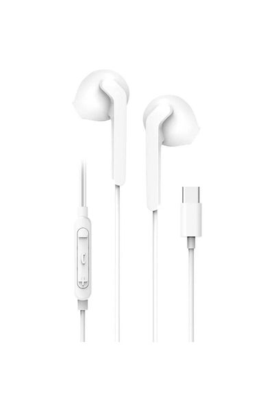 REDz Accessories Type-C Wired Headphones, Blue Star M15R, Compatible with iPhone 15/16 and Android, 120cm, White