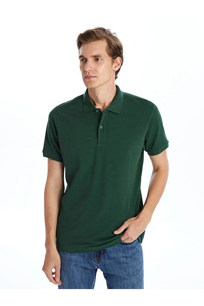 LC Waikiki Lcwaikiki Classic Navy Blue Polo Collar Short Sleeve Pique Men's T-Shirt
