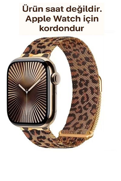 Alstrap Apple Watch 10 9 8 7 6 Ultra Se متوافق مع 44 45 46 49 ملم نمط الفهد ميلانو شبكة معدنية الحبل