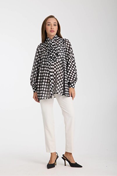 Işşıl IŞŞIL 22218-Організована блуза-туніка для вагітних з базовою оцінкою