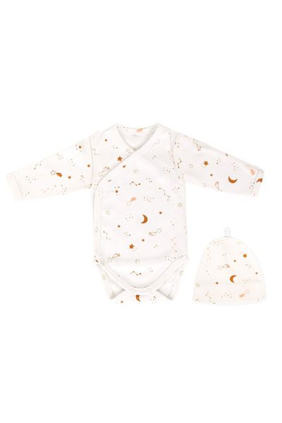 Sevi Bebe Premature Front Open Body Hat Set