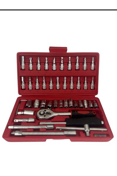 newprotech 46 Piece Socket Set 1/4 Ratchet Tool Case