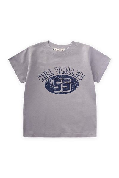 Cigit 55 Printed T-Shirt 2-7 Years Gray