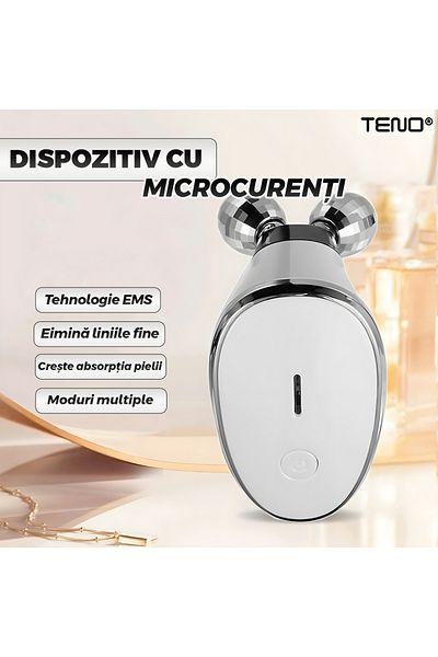 Teno Aparat pentru Tratament Facial cu Microcurenti Teno®, lifting facial 3D, alb