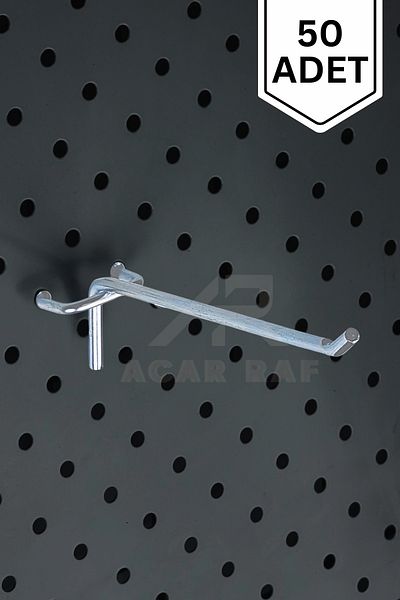 Acar Raf Fon Hook 50 τεμάχια 20 εκ. Τρύπα και κρεμάστρα κουρτινών συρμάτινη ράβδος
