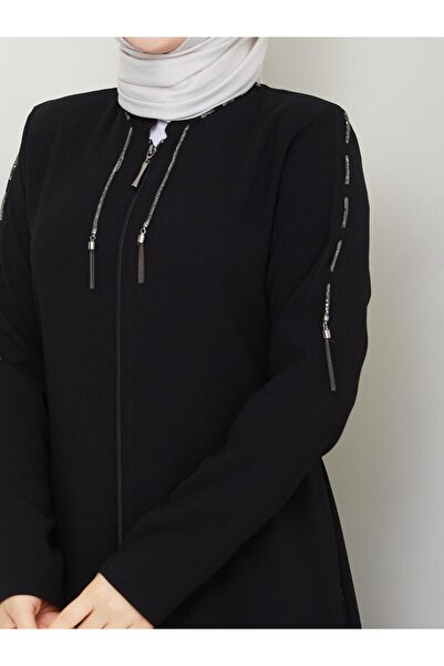 KMKkombin Women's Pardess with Chain Sleeve Detail