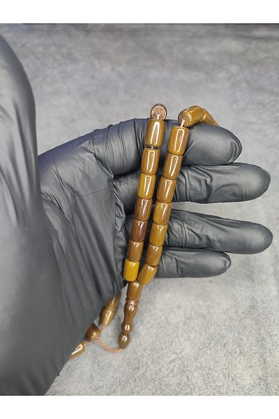 Mos Tespih Systematic Master's Work High-End Moire Crimping Amber Prayer Beads