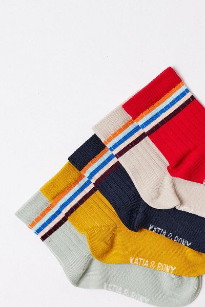 Katia&Bony Katiya&Bony Baby Striped 5-Pack Socket Socks