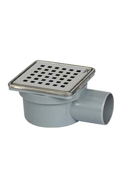beyco KROM YER SÜZGECİ KLAPELİ 10 x 10 cm Ø 50 PASLANMAZ ÇERÇEVE YANDAN ÇIKIŞ...