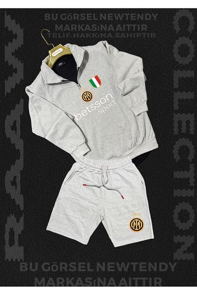 Minikelya Stand-Up Collar Zipper Sweatshirt and Summer Shorts Fan Combination Set of 2