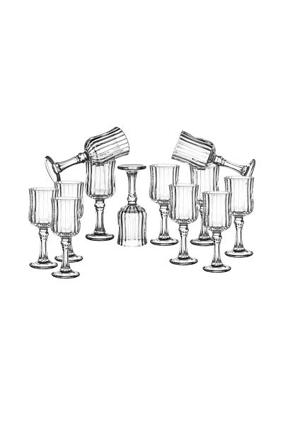 Dania Drink is welcome Mini Glass Juice Cups 50ml 12 pieces