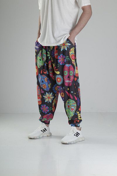 COCOPELLI Skull Patterned Pleated Half Shalwar