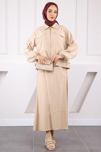 İmajButik Stone Jacket Skirt Suit