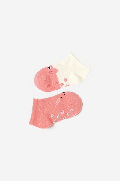 Katia&Bony Katiya&Bony Baby Cat Patterned 2-Pack Step Socks