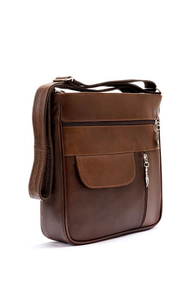 fubileather Geantă de umăr zilnică din piele naturală cu mai mulți ochi
