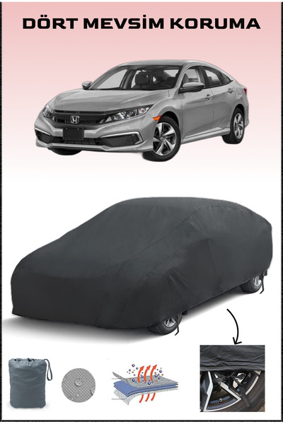 Breen Siyah, HONDA CIVIC SEDAN, Araba Brandası, Oto Örtüsü, Araba Çadırı