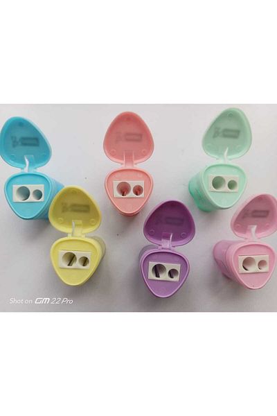Mikro New Season Double Opening with Lid Wide Chamber Pencil Sharpener (3Pcs)