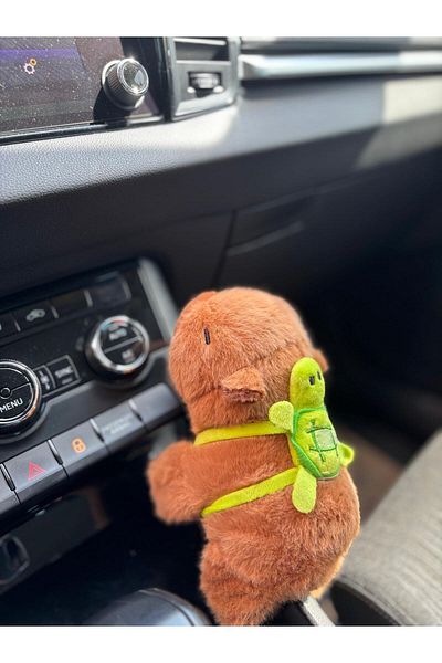 SEREVANİ Cute Capybara Plush Wristband Car Decor Car Interior Soft Brown Capybara Toy