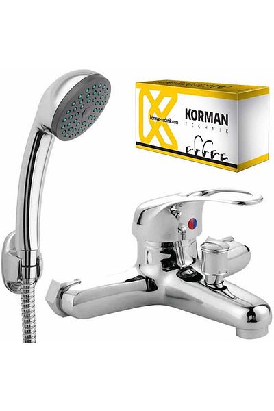 K Korman K Korman Bathtub Faucet, Shower Head and Hose Included, Alloy, Ceramic Cartridge, Chrome, CD001