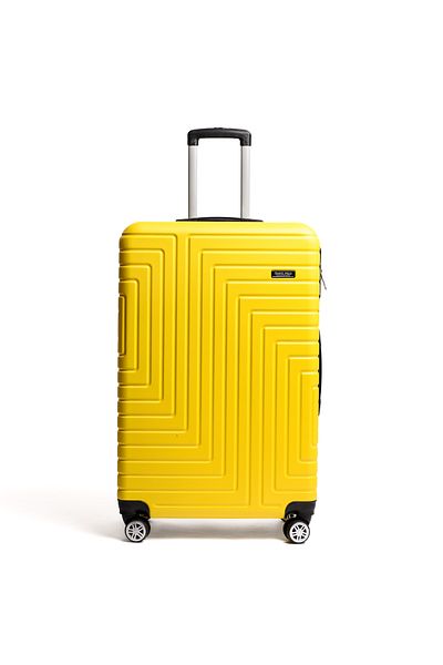 Travel POLO Medium trolley, TRAVEL POLO, 67x41x29cm, A1004, checked luggage. ABS suitcase, Yellow