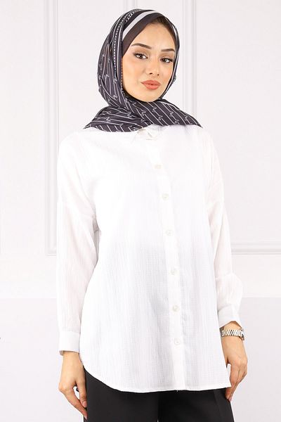 İmajButik Ecru Buttoned Shirt