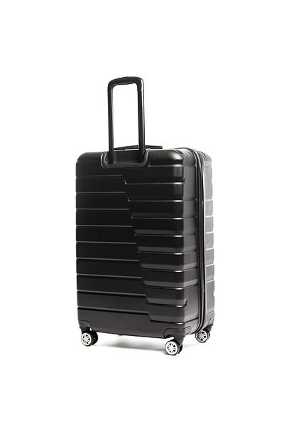 Travel POLO Medium trolley, TRAVEL POLO, 67x41x29cm, A1021, checked luggage. ABS suitcase, Black