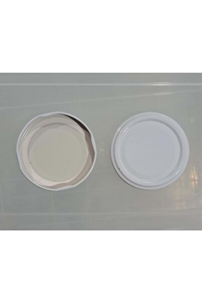 Leva House 63 mm KAVANOZ KAPAĞI METAL KÜÇÜK BEYAZ ( 1 ADET FİYATIDIR )