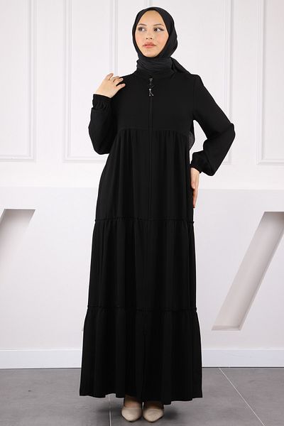 İmajButik Μαύρο μανίκι ελαστικό πολυστρωματικό φούρνο