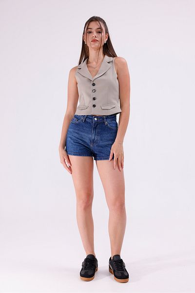 LA PANTE Stone Colored Covered Vest