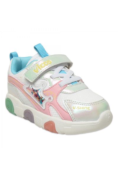 Vicco 346.b25y.180 Queen Bebe Lighted Phylon White Girl's Sneakers