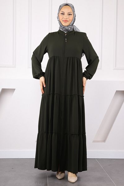 İmajButik Χακί μανίκι ελαστικό πολυστρωματικό φούρνο