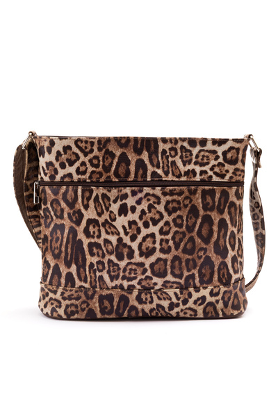 fubileather Genuine Leather Crossbody Leopard Messenger Bag