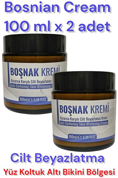 ULFİSU COSMETİCO Boşnak Kremi 2 Adet - Bosnian Cream 100ml Cilt Beyazlatma Cilt Lekeleri